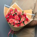 Букет «Роза кустовая в оформлении»