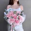 Букет французских роз с эвкалиптом 2