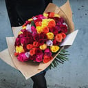 101 насыщенная роза счастьем