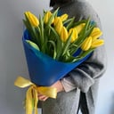 Букет из 15 желтых тюльпанов