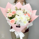 Букет «Искушение» из роз и хризантем