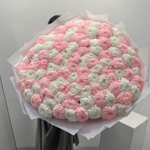 Букет «Хризантемы шаровидные зефирки 101 шт»