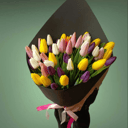 Букет тюльпанов микс 49 шт
