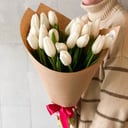 Букет «Белая мечта» из тюльпанов