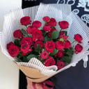 Букет «Алая помада» из роз