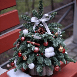 Коробка с цветами «Живая Елка»