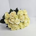 Букет «Охапка 21 белая роза под ленту»