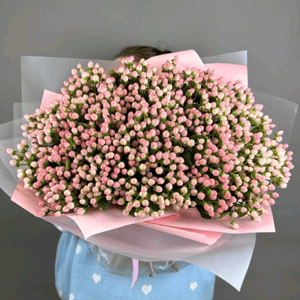 Монобукет из розового гиперикума