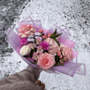 Букет «Soft kiss» из роз и альстромерий