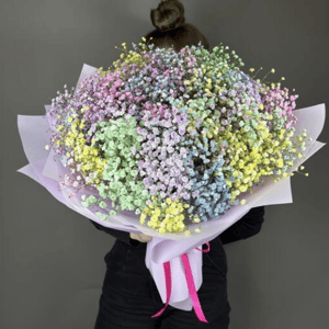 Букет 15 разноцветных гипсофил