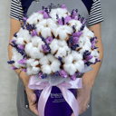 Букет сухоцветов в шляпной коробке