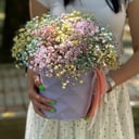 Композиция «Радужное облако» из гипсофил