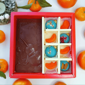 Шоколадный набор "Снеговик"