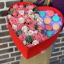 Подарочный набор «Сладкое сердце» из роз