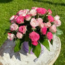 Шляпная коробка с цветами «11 Кустовых Роз В Коробке»