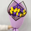 Букет тюльпанов с ирисами