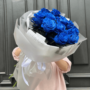 Букет из 11 синих роз