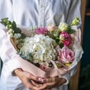 Букет «Зефирный» из роз и эустом