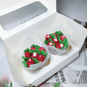 Капкейки к 8 марта с тюльпанами