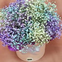 Шляпная коробка с цветами «Радуга после дождя» из гипсофил