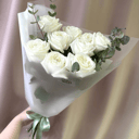 Букет «Белые пионовидные розы»