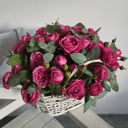 Корзина с цветами «Розовые розы»