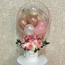 Подарочный набор «Огромный букет с шаром» из хризантем и эустом