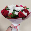 Букет «От души» из роз и хризантем