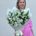 Букет «"7 белых альстромерий" №258»