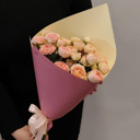 Букет «Роза кустовая пионовидная розовая 7шт»