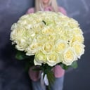 Букет «51 белая Роза премиум»