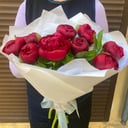 Букет «Пион красный 9 штук (моно 071)»