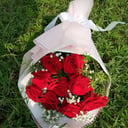 Букет «Для любимой» из роз и гипсофил