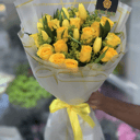 Букет «Счастливый случай» из роз и тюльпанов