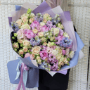 Букет «Остров Мечта» из роз и эустом