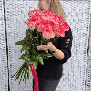 Букет «Роза Джумилия 60-70см 15шт»