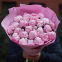 Букет «25 ароматных розовых пионов Сара Бернар»