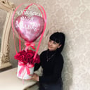 Подарочный набор «Розы 90 см с шаром»