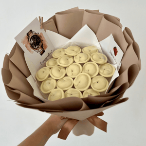 Букет из шоколадных пельменей мужчине