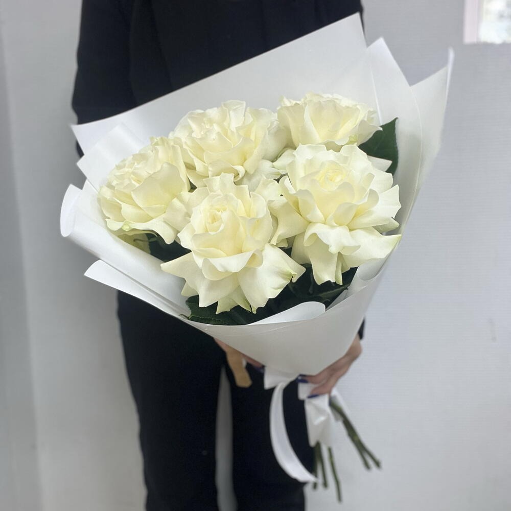 Букет «Ароматная белая французская Роза»