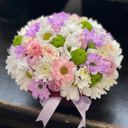 Композиция «Радость лета» из хризантем и роз