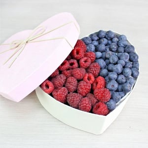 Сердечко малина с голубикой