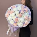 Объемный букет с хризантемами 112