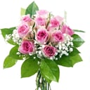 Букет «Невеста» из роз и гипсофил