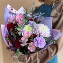 Букет «Диана» из роз и хризантем