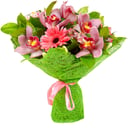 Букет «Кремлевский» из орхидей и хризантем