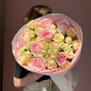 Букет «Нежный микс розочек разных сортов»