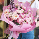 Букет "Бриз" из роз и эустом