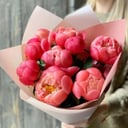 Букет «Корал шарм» из пионов