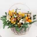 Подарочный набор «С рождеством!» из орхидей и хризантем